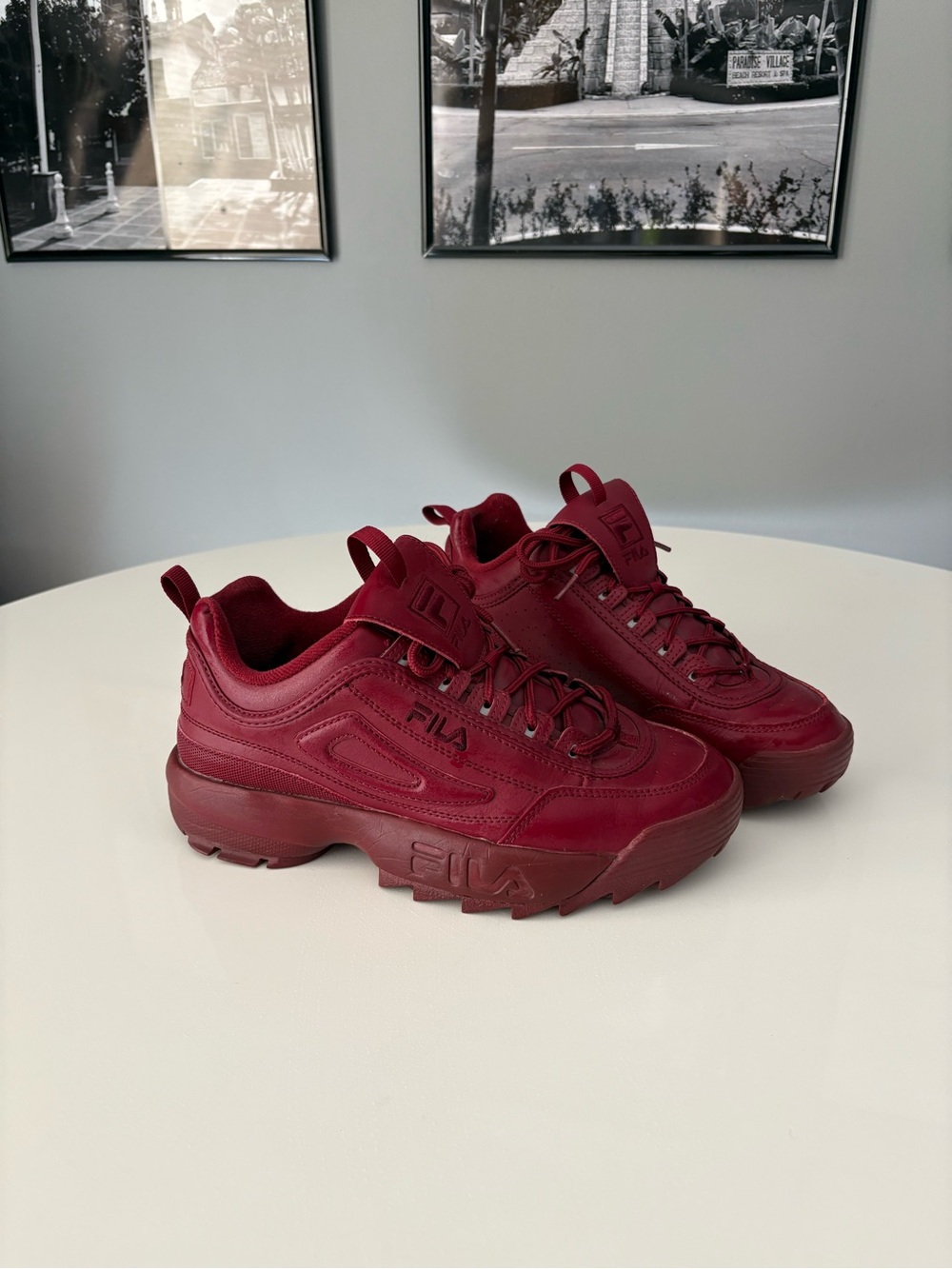 FILA Disruptor II Women’s Chunky Sneakers in Red